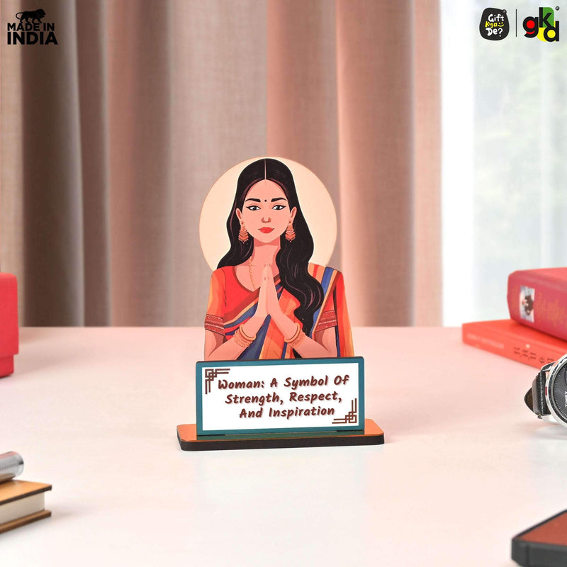 Wooden Traditional Women Memento | International Women's Day Award | Gift for Women Employees & Leaders