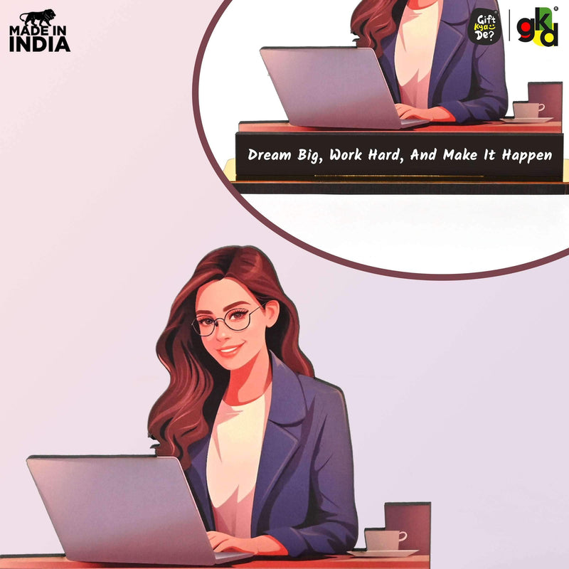 Wooden Women’s Day Award | International Women's Day Memento | Appreciation Gift for Working Women & Leaders