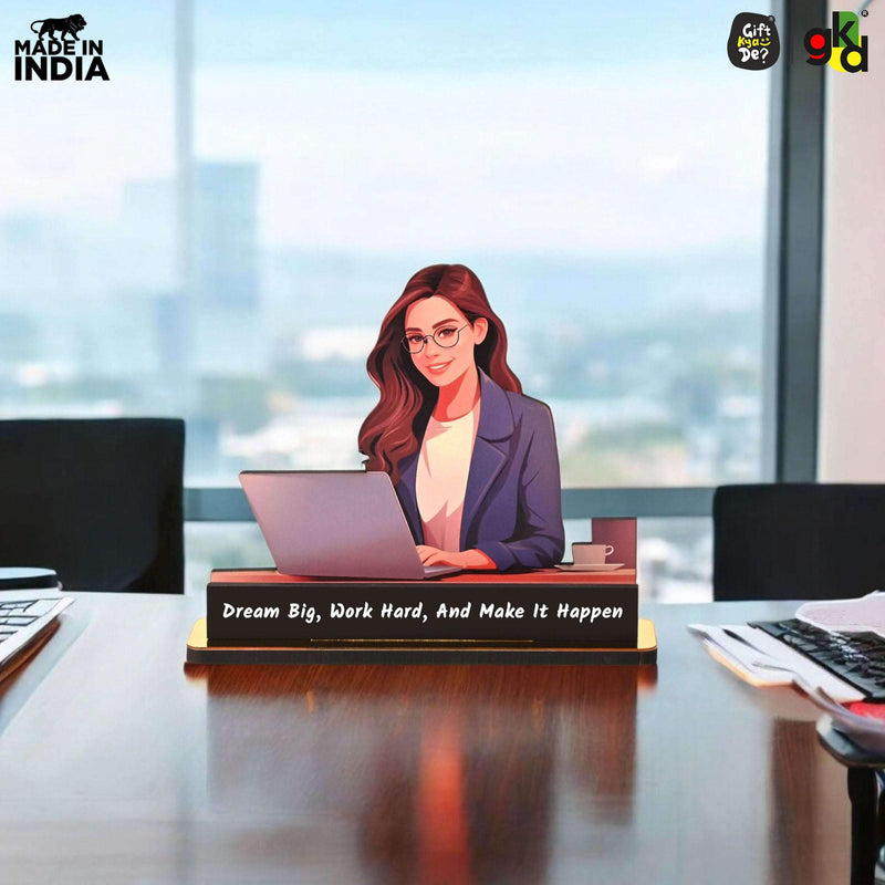 Wooden Women’s Day Award | International Women's Day Memento | Appreciation Gift for Working Women & Leaders