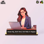 Wooden Women’s Day Award | International Women's Day Memento | Appreciation Gift for Working Women & Leaders