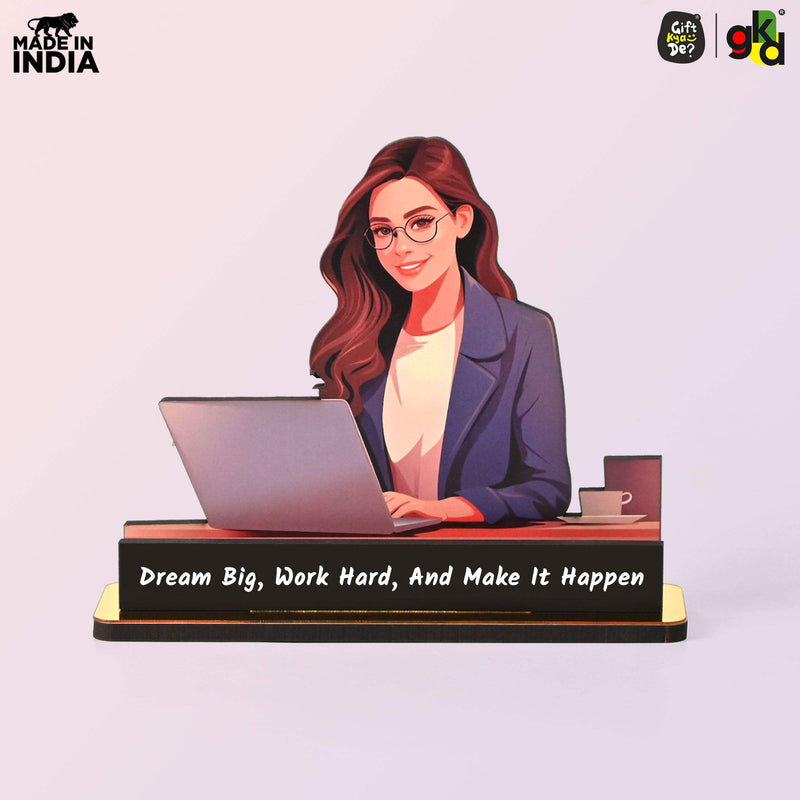 Wooden Women’s Day Award | International Women's Day Memento | Appreciation Gift for Working Women & Leaders
