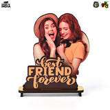 Load image into Gallery viewer, Best Friend Forever Customized Wooden Photo Frame Stand - Personalized Friendship Gift