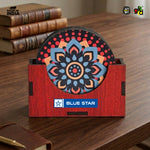 Coaster Set of 6 Beautiful Wooden Coasters with Stand | Fit for Tea Cups, Coffee Mugs and Glasses