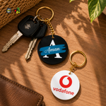 Custom Printed Wooden Keychains for Businesses | Personalized Logo & Name Keyrings | Bulk Corporate Promotional Gifts | MDF Round Keychains
