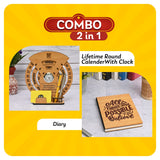 Load image into Gallery viewer, Combo Infinite Circular Calendar With Pen, Card Holder &amp; Wooden Diary
