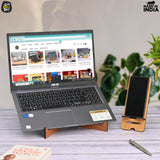 Load image into Gallery viewer, Cross Laptop Stand For Desk With Mobile Stand | Portable Easy to Carry | Compatible with All (2 pc Combo Pack) (eco Friendly)