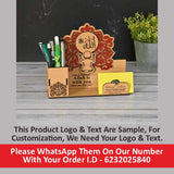 Load image into Gallery viewer, Eco-Friendly Customized Pen Holder With Spacious Visiting Card Holder | Durable Workspace Solution | Perfect For Corporate Gifting Gift Kya De