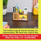 Load image into Gallery viewer, Customized Eco-Friendly Pen Holder with Visiting Card Holder | Spacious and Stylish Desk Organization | Perfect For Corporate Gifting Gift Kya De