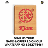 Load image into Gallery viewer, Personalized Wooden Diary Journal - A5 Ruled Notebook with Custom Name | Perfect for Office, Gift &amp; Personal Use (190 Pages)