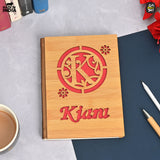 Load image into Gallery viewer, Personalized Wooden Diary Journal - A5 Ruled Notebook with Custom Name | Perfect for Office, Gift &amp; Personal Use (190 Pages)