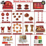 Load image into Gallery viewer, Diwali Decorations All-in-One Kit – 14 Pooja Decor Items | Diwali Hamper | Corporate Gifts