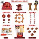 Load image into Gallery viewer, Diwali Decorations All-in-One Kit – 9 Pooja Decor Items | Diwali Hamper | Corporate Gifts