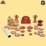 Load image into Gallery viewer, Diwali Decorations All-in-One Kit – 9 Pooja Decor Items | Diwali Hamper | Corporate Gifts