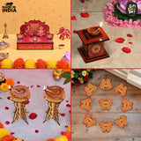 Load image into Gallery viewer, Diwali Decorations All-in-One Kit – 9 Pooja Decor Items | Diwali Hamper | Corporate Gifts