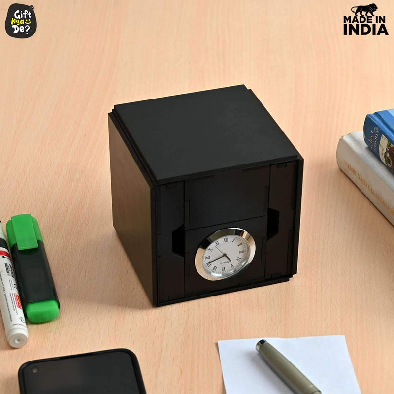 Foldable All in One Office Desk Organizer With Clock, Calendar 2024 & Mobile Stand | Desk Accessories Gift Kya De