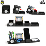 Load image into Gallery viewer, Foldable All in One Office Desk Organizer With Clock, Calendar 2024 and Mobile Stand