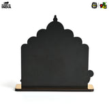 Load image into Gallery viewer, Guru Nanak Dev Ji Wooden Table Top Idol with Golden Temple Background | Spiritual Decor for Home &amp; Office