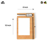 Wooden Smart Diary with Window White Board & Marker | A5 Notebook with Mobile & Pen Stand | Personal Use, Office & Corporate Gift (Copy)