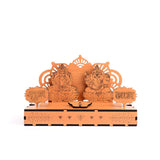 Load image into Gallery viewer, Wooden Diwali Gift Set Mandir, Diya Toran and Shubh Labh Swastik Dangler - Gift Kya De