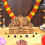 Load image into Gallery viewer, Wooden Portable Mandir &amp; Diya Stand Combo | Best Diwali Gift | Housewarming Gift Gift Kya De