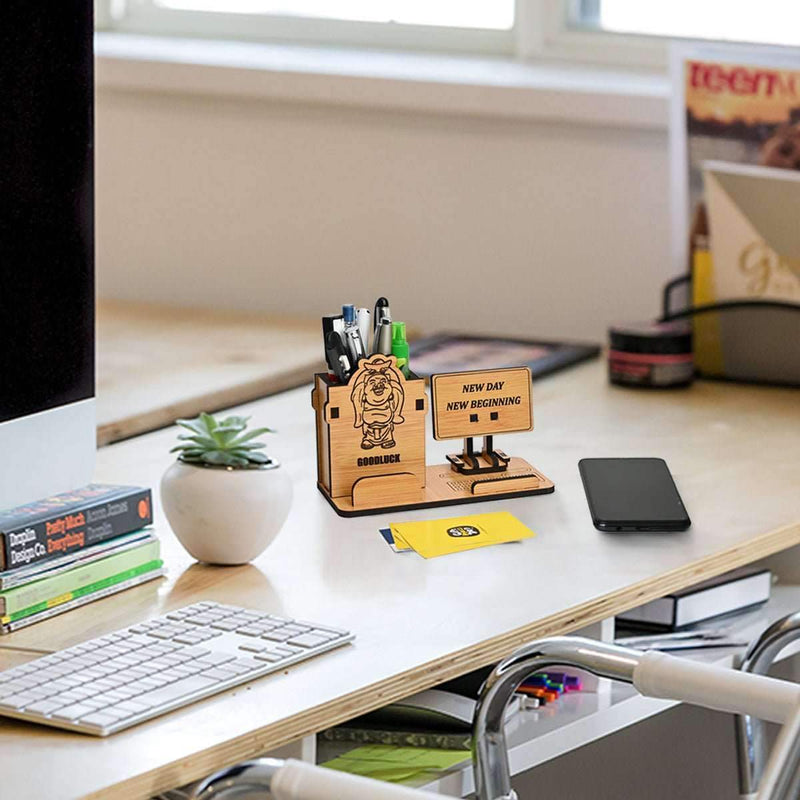 Good Luck Mobile and Pen Stand | Desk Organizer | Mobile Accessories Gift Kya De