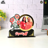 Load image into Gallery viewer, Personalized Wooden Photo Frame for Mother | Pyari Maa Gift for Mom | Mother's Day Special Table Top Decor (7.5 x 6.5 inches)