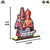 Load image into Gallery viewer, Har Har Mahadev Shiv Parvati Wooden Tabletop | Lord Shiva &amp; Goddess Parvati Idol for Home, Office &amp; Puja Decor | Divine Gift for Maha Shivratri