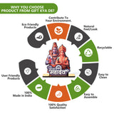 Load image into Gallery viewer, Har Har Mahadev Shiv Parvati Wooden Tabletop | Lord Shiva &amp; Goddess Parvati Idol for Home, Office &amp; Puja Decor | Divine Gift for Maha Shivratri
