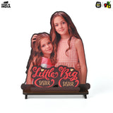 Load image into Gallery viewer, Little Sister, Big Sister Customized Wooden Photo Frame Stand - Personalized Sibling Gift