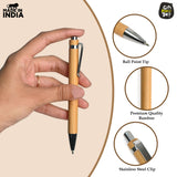 Load image into Gallery viewer, Bamboo Pen with "Jai Hind" Engraving – Patriotic Republic Day &amp; Independence Day Gift – Eco-friendly Writing Pen