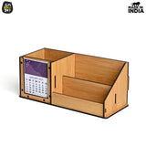 Load image into Gallery viewer, 3 Compartment Desk Organizer With 2024 Calendar | Desk Calendar | Desk Accessories
