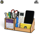 Load image into Gallery viewer, 3 Compartment Desk Organizer With 2024 Calendar | Desk Calendar | Desk Accessories