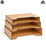 File Organiser 3 Tier Paper Tray For Office Desk, Horizontal & Vertical Adjustment A4 Documents Organizer