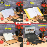 Load image into Gallery viewer, Lapdesks Premium All-in-one Table top for Laptop Stand with Cooling pad Keyboard and Mouse pad Mobile Stand Stationary Desk Organizers and Coaster Set (All in One)