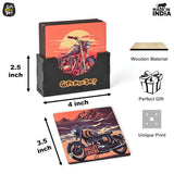 Load image into Gallery viewer, Coaster Set of 6 Bullet Bike &amp; Thar Car Lover | Gifts with Proper Coaster Stand | Set fit for Tea Cups, Coffee Mugs and Glasses (Square 3.8 X 3.8 Inch)